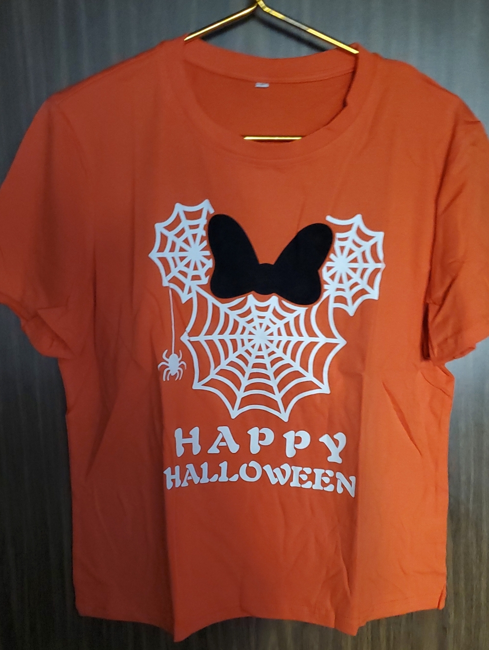 Halloween Spider Web Costume Tee - Orange